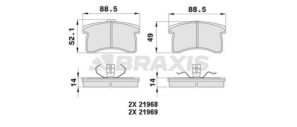 Braxis AA0330 Тормозные колодки дисковые, комплект AA0330: Отличная цена - Купить в Польше на 2407.PL!