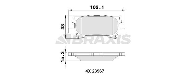 Braxis AA0329 Brake Pad Set, disc brake AA0329: Buy near me in Poland at 2407.PL - Good price!