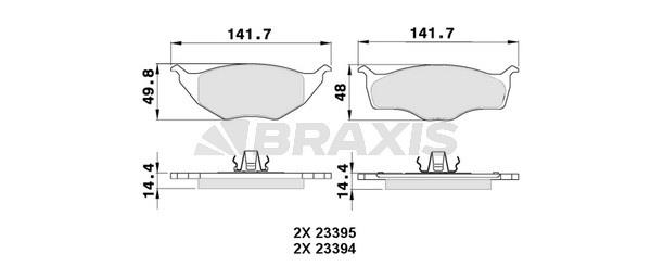 Braxis AA0326 Тормозные колодки дисковые, комплект AA0326: Отличная цена - Купить в Польше на 2407.PL!