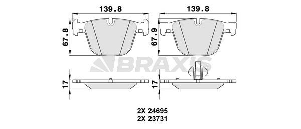 Braxis AA0314 Тормозные колодки дисковые, комплект AA0314: Отличная цена - Купить в Польше на 2407.PL!