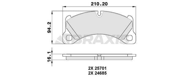 Braxis AA0307 Тормозные колодки дисковые, комплект AA0307: Отличная цена - Купить в Польше на 2407.PL!