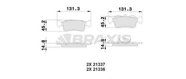 Braxis AA0291 Brake Pad Set, disc brake AA0291: Buy near me in Poland at 2407.PL - Good price!