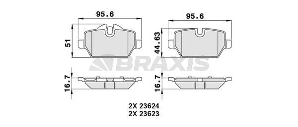 Braxis AA0269 Brake Pad Set, disc brake AA0269: Buy near me at 2407.PL in Poland at an Affordable price!