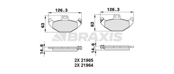 Braxis AA0263 Тормозные колодки дисковые, комплект AA0263: Отличная цена - Купить в Польше на 2407.PL!