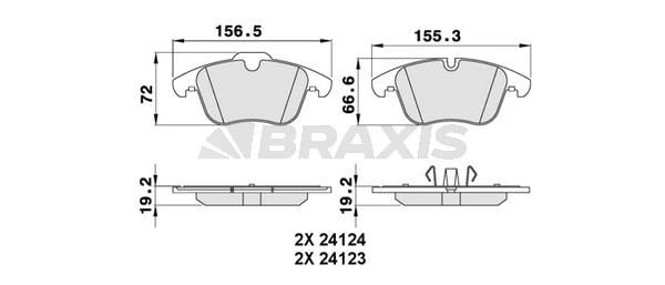 Braxis AA0261 Тормозные колодки дисковые, комплект AA0261: Отличная цена - Купить в Польше на 2407.PL!