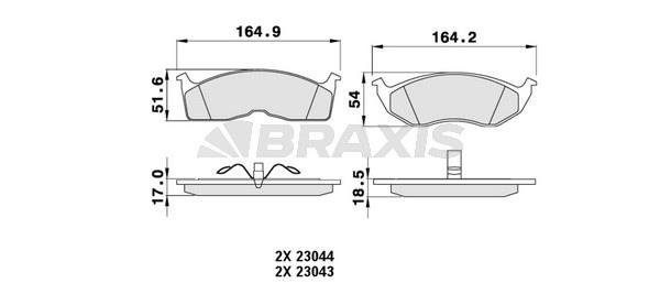 Braxis AA0225 Brake Pad Set, disc brake AA0225: Buy near me in Poland at 2407.PL - Good price!
