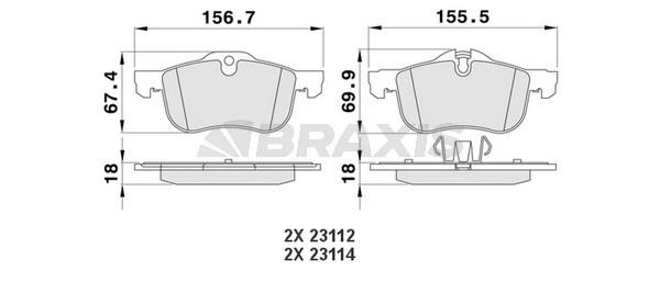 Braxis AA0173 Brake Pad Set, disc brake AA0173: Buy near me at 2407.PL in Poland at an Affordable price!