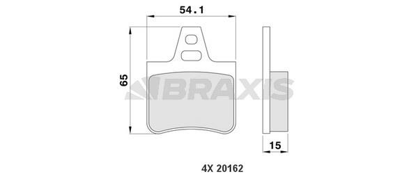 Braxis AA0164 Brake Pad Set, disc brake AA0164: Buy near me in Poland at 2407.PL - Good price!