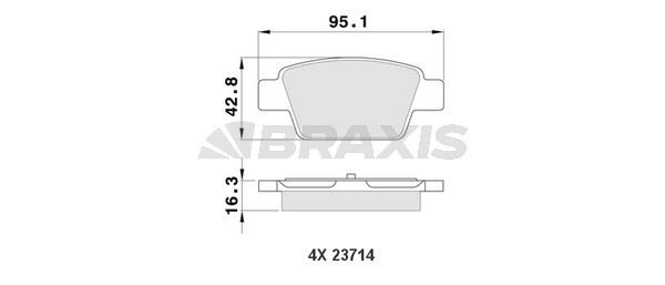 Braxis AA0154 Тормозные колодки дисковые, комплект AA0154: Отличная цена - Купить в Польше на 2407.PL!