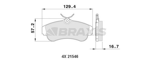Braxis AA0141 Brake Pad Set, disc brake AA0141: Buy near me in Poland at 2407.PL - Good price!