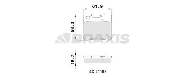 Braxis AA0135 Brake Pad Set, disc brake AA0135: Buy near me in Poland at 2407.PL - Good price!