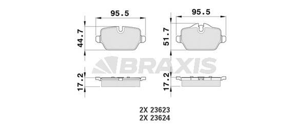 Braxis AA0133 Brake Pad Set, disc brake AA0133: Buy near me in Poland at 2407.PL - Good price!