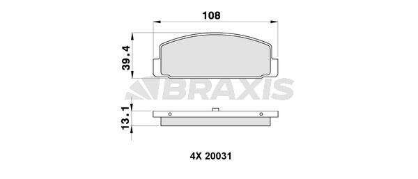 Braxis AA0131 Тормозные колодки дисковые, комплект AA0131: Отличная цена - Купить в Польше на 2407.PL!
