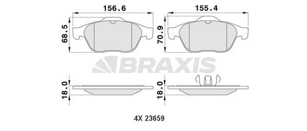 Braxis AA0111 Brake Pad Set, disc brake AA0111: Buy near me in Poland at 2407.PL - Good price!