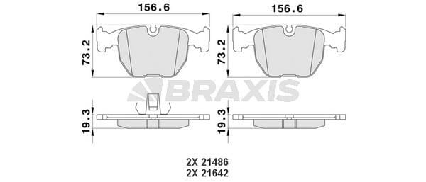 Braxis AA0110 Тормозные колодки дисковые, комплект AA0110: Отличная цена - Купить в Польше на 2407.PL!