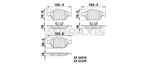 Braxis AA0092 Тормозные колодки дисковые, комплект AA0092: Отличная цена - Купить в Польше на 2407.PL!