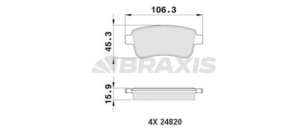 Braxis AA0087 Тормозные колодки дисковые, комплект AA0087: Отличная цена - Купить в Польше на 2407.PL!