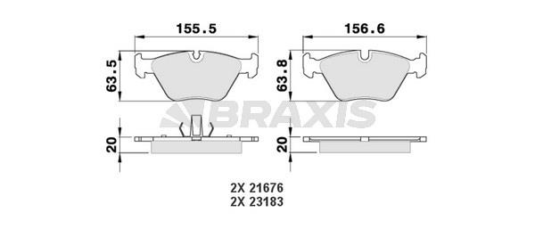 Braxis AA0083 Brake Pad Set, disc brake AA0083: Buy near me in Poland at 2407.PL - Good price!