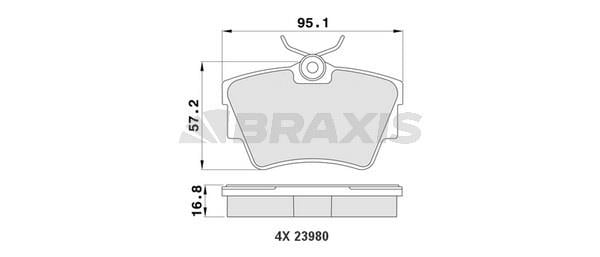 Braxis AA0070 Тормозные колодки дисковые, комплект AA0070: Отличная цена - Купить в Польше на 2407.PL!