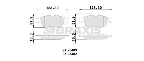 Braxis AA0068 Тормозные колодки дисковые, комплект AA0068: Отличная цена - Купить в Польше на 2407.PL!