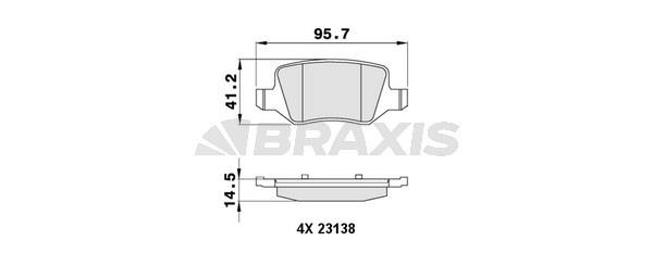 Braxis AA0047 Brake Pad Set, disc brake AA0047: Buy near me in Poland at 2407.PL - Good price!