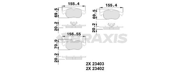 Braxis AA0045 Brake Pad Set, disc brake AA0045: Buy near me in Poland at 2407.PL - Good price!