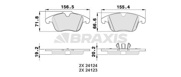 Braxis AA0044 Тормозные колодки дисковые, комплект AA0044: Отличная цена - Купить в Польше на 2407.PL!