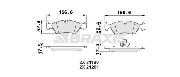 Braxis AA0038 Тормозные колодки дисковые, комплект AA0038: Отличная цена - Купить в Польше на 2407.PL!