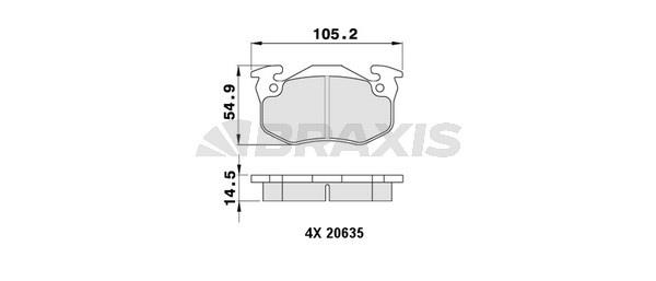 Braxis AA0037 Brake Pad Set, disc brake AA0037: Buy near me at 2407.PL in Poland at an Affordable price!