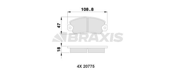 Braxis AA0030 Brake Pad Set, disc brake AA0030: Buy near me in Poland at 2407.PL - Good price!