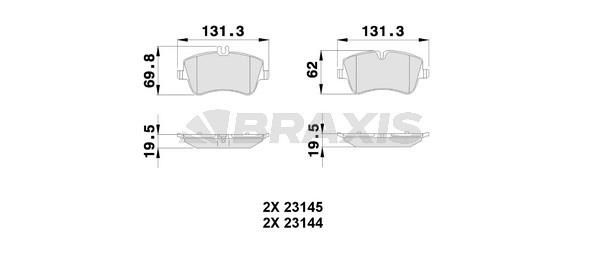 Braxis AA0029 Brake Pad Set, disc brake AA0029: Buy near me at 2407.PL in Poland at an Affordable price!