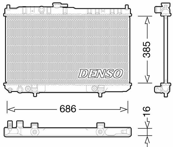 DENSO DRM46035 Радиатор охлаждения двигателя DRM46035: Отличная цена - Купить в Польше на 2407.PL!