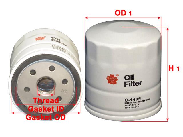 Sakura C-1405 Oil Filter C1405: Buy near me in Poland at 2407.PL - Good price!