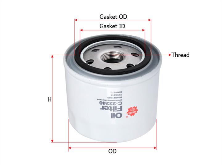 Sakura C-22240 Oil Filter C22240: Buy near me in Poland at 2407.PL - Good price!