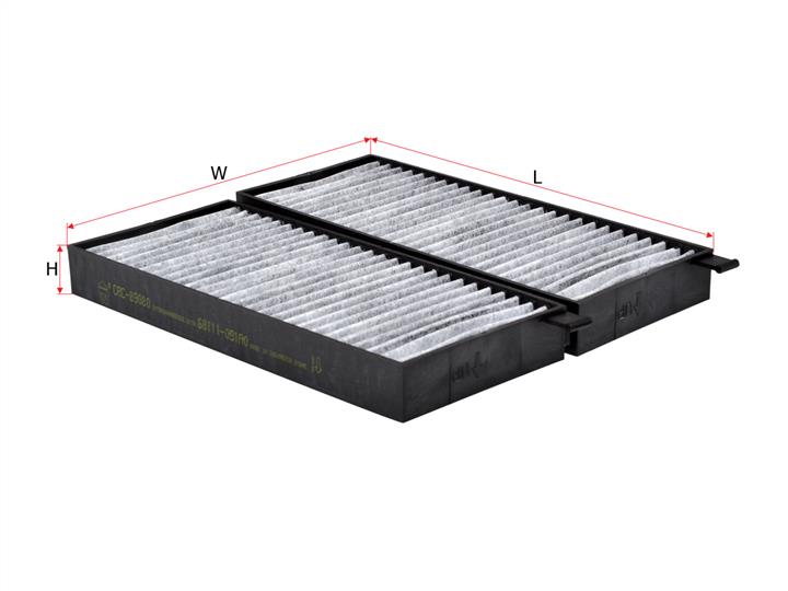Sakura CAC-89080 Activated Carbon Cabin Filter CAC89080: Buy near me in Poland at 2407.PL - Good price!