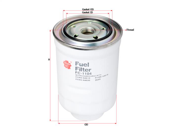 Sakura FC-1104 Fuel filter FC1104: Buy near me in Poland at 2407.PL - Good price!