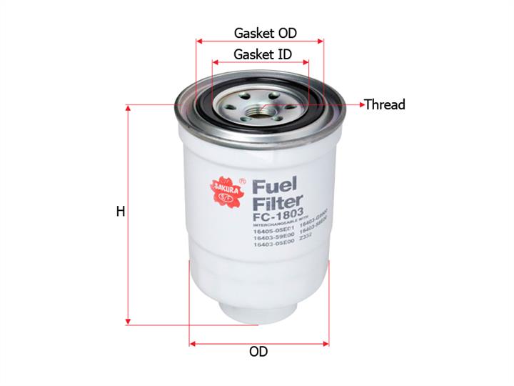 Sakura FC-1803 Fuel filter FC1803: Buy near me at 2407.PL in Poland at an Affordable price!