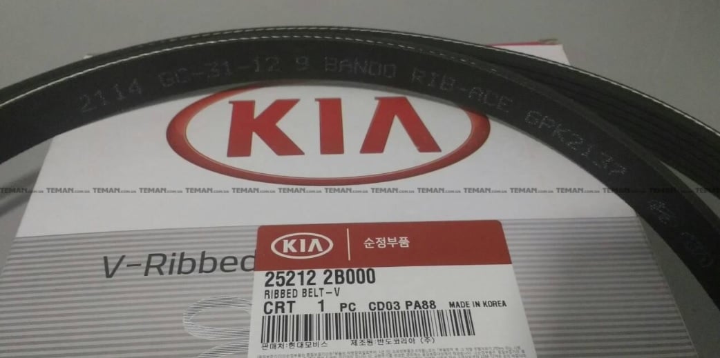 Hyundai/Kia 25212 2B000 V-ribbed belt 6PK2137 252122B000: Buy near me in Poland at 2407.PL - Good price!