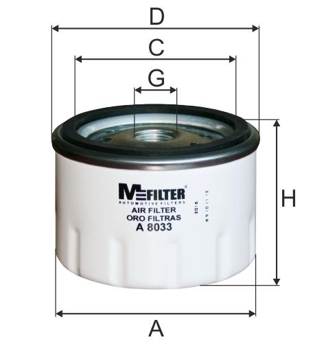M-Filter A 8033 Oil Filter A8033: Buy near me in Poland at 2407.PL - Good price!