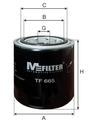 M-Filter TF 665 Фільтр масляний TF665: Приваблива ціна - Купити у Польщі на 2407.PL!