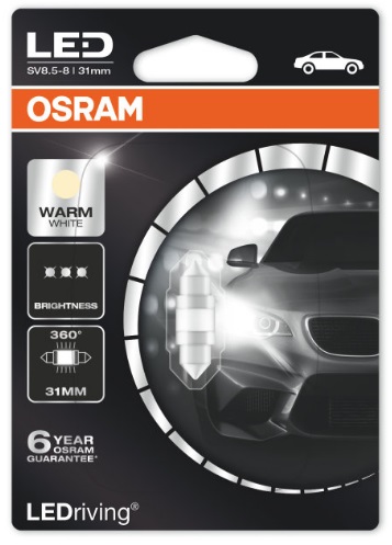 Osram 6497WW 01B Лампа светодиодная Osram LEDriving WarmWhite Festoon 31 12V SV8,5 6497WW01B: Отличная цена - Купить в Польше на 2407.PL!