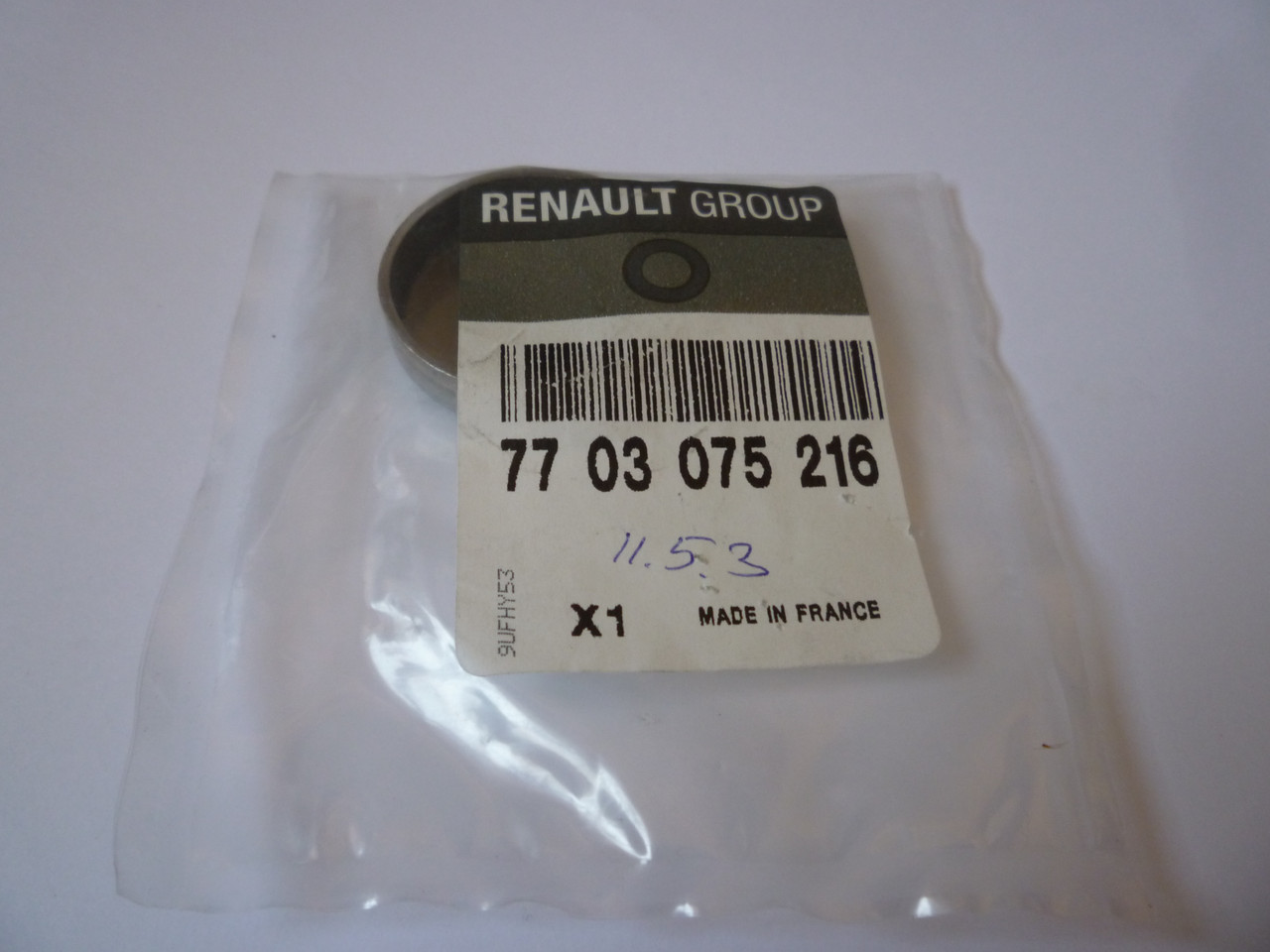 Uszczelnienie przeciwmrozowe Renault 77 03 075 216