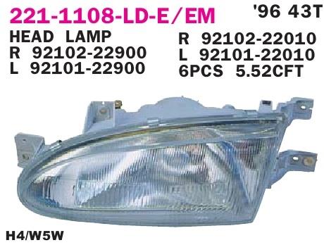 Depo 221-1108R-LD-EM Headlight right 2211108RLDEM: Buy near me at 2407.PL in Poland at an Affordable price!