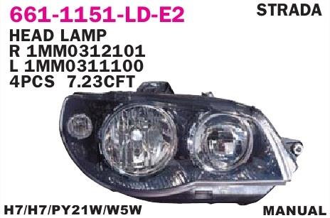 Depo 661-1151L-LD-E2 Reflektor lewy 6611151LLDE2: Dobra cena w Polsce na 2407.PL - Kup Teraz!