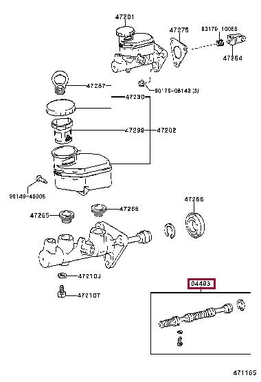 Toyota 04493-20310 Brake master cylinder repair kit 0449320310: Buy near me in Poland at 2407.PL - Good price!