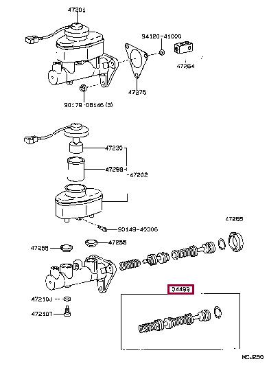 Toyota 04493-32070 Brake master cylinder repair kit 0449332070: Buy near me in Poland at 2407.PL - Good price!