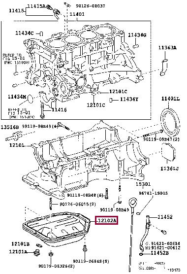 Toyota 12102-21010 Піддон масляний двигуна 1210221010: Приваблива ціна - Купити у Польщі на 2407.PL!