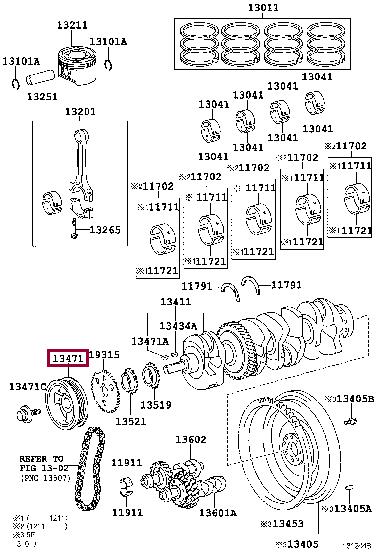 Toyota 13470-28020 Pulley crankshaft 1347028020: Buy near me in Poland at 2407.PL - Good price!