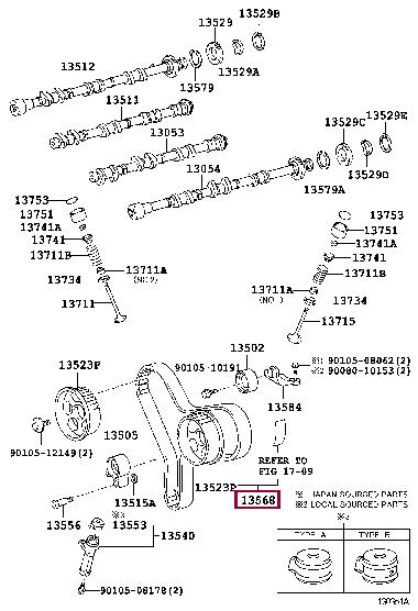 Toyota 13568-29015 Timing belt 1356829015: Buy near me at 2407.PL in Poland at an Affordable price!