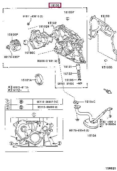 Toyota 15100-74060 OIL PUMP 1510074060: Buy near me in Poland at 2407.PL - Good price!